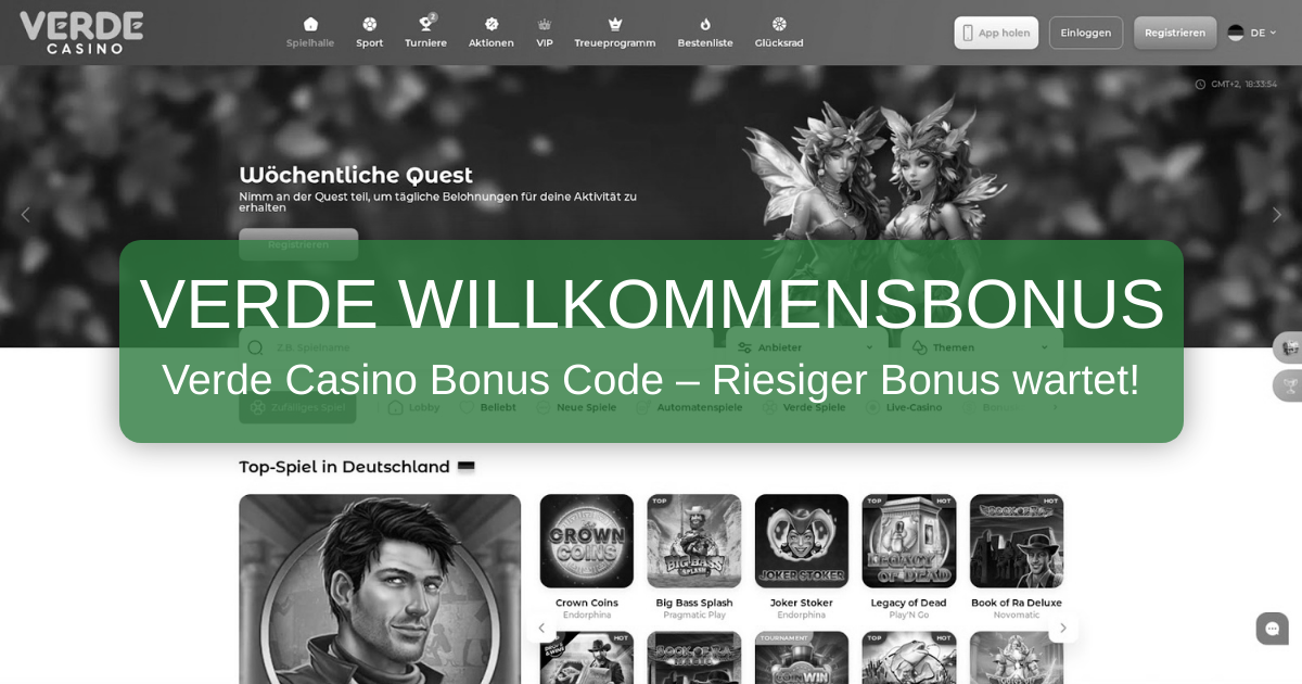 Verde Casino Bonus Code 25 Euro 2026 - Deutschland Bewertung
