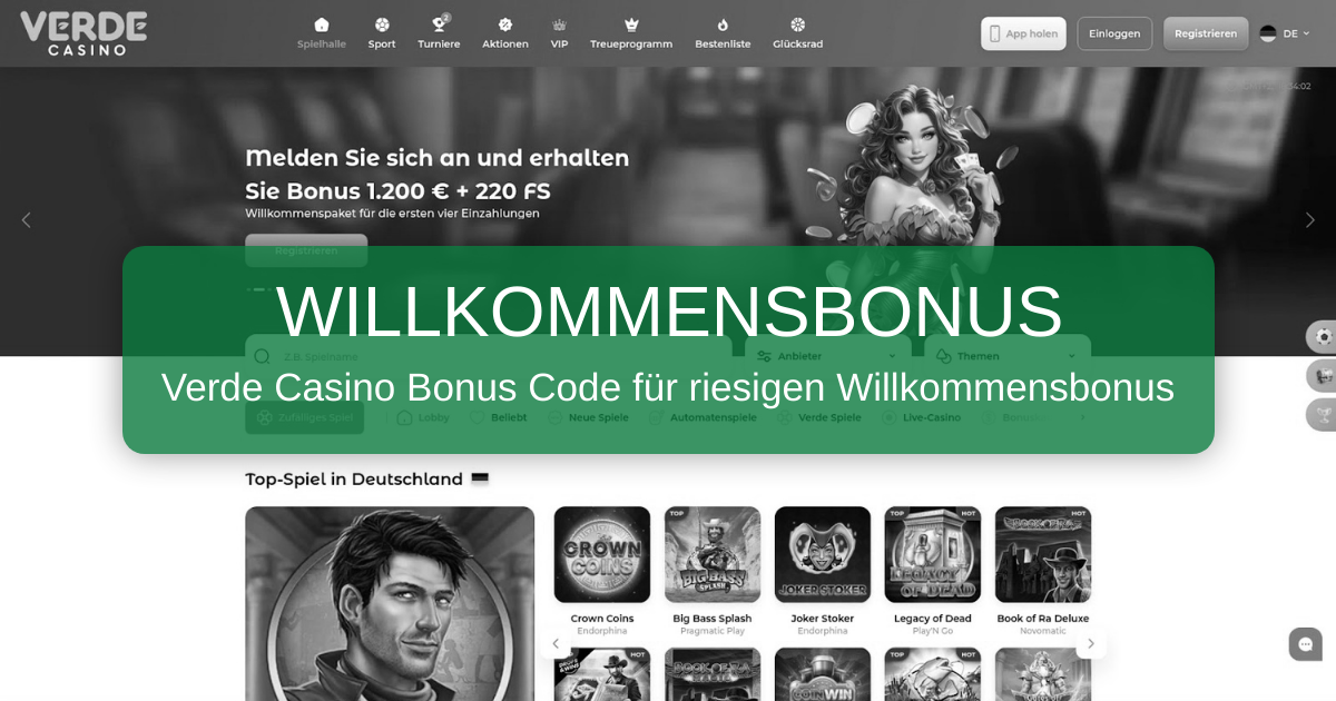 Verde Casino Bonus Code 25 Euro für den risikofreien Einstieg